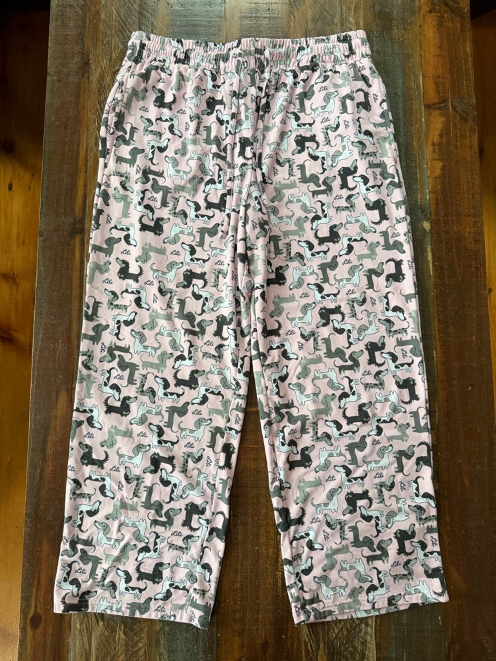 Doggie Drawings Women’s XL Plink Fleece Dachshunds Pajama Pants | SKU 0031
